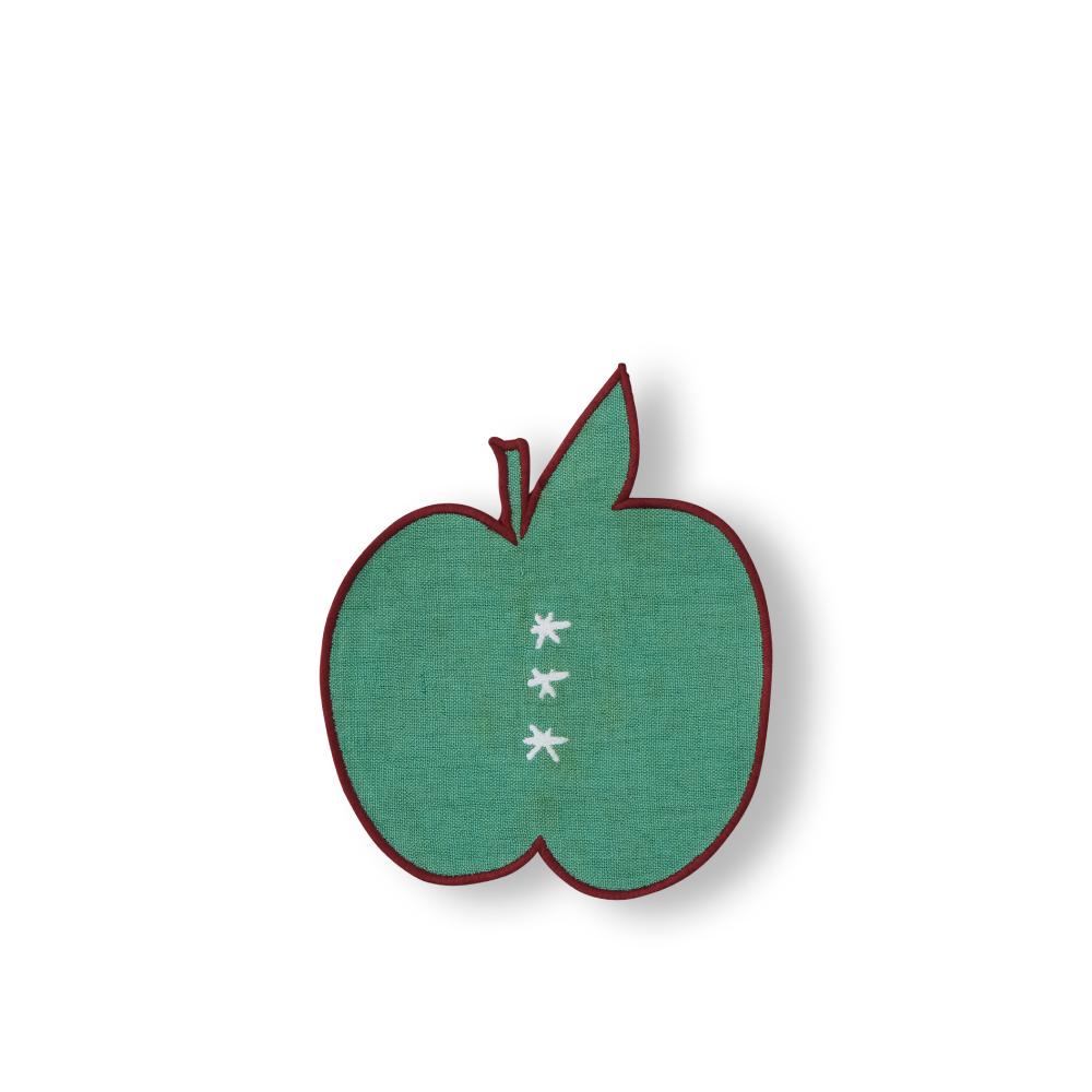 Sottobicchiere sagomato verde mela -  Il Frutto della Passione