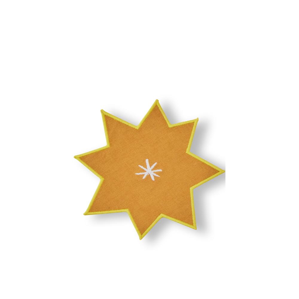 Sottobicchiere sagomato giallo stella -  Il Frutto della Passione